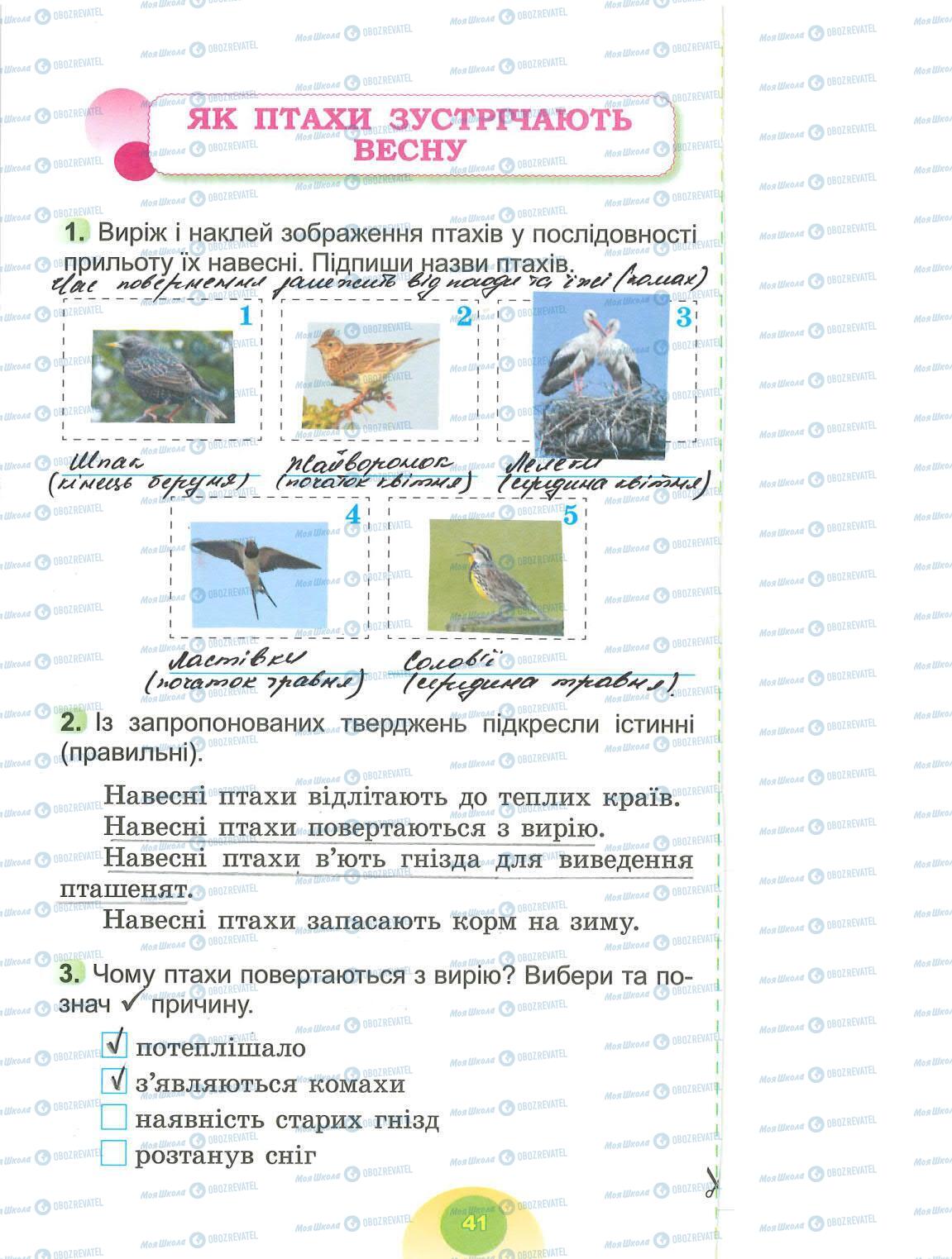 ГДЗ ЯДС (исследую мир) 2 класс страница 41