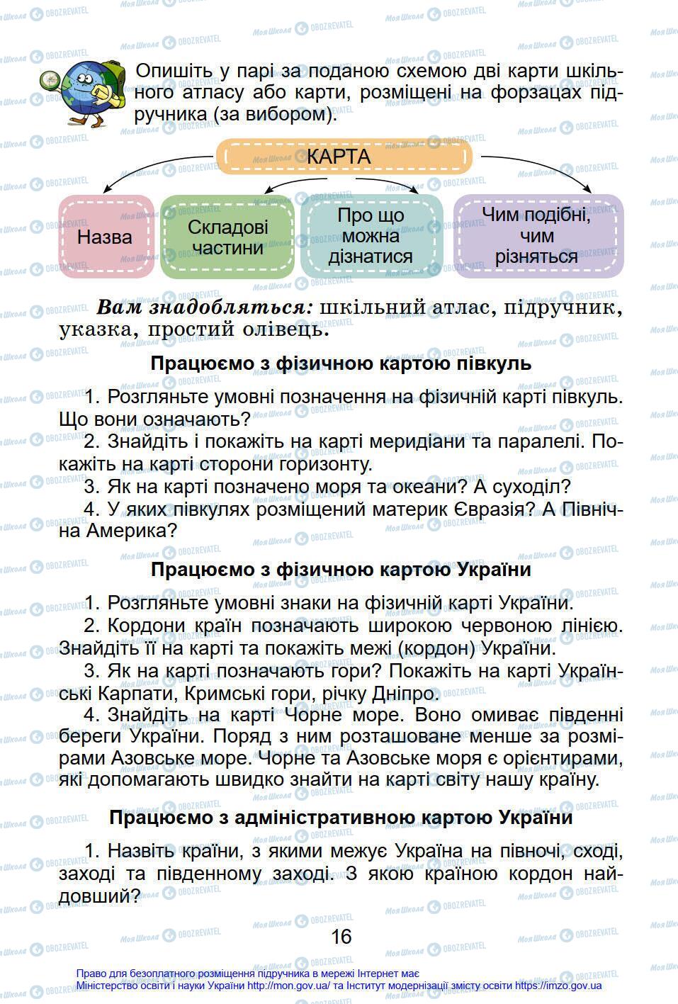 Підручники Я у світі 4 клас сторінка 16