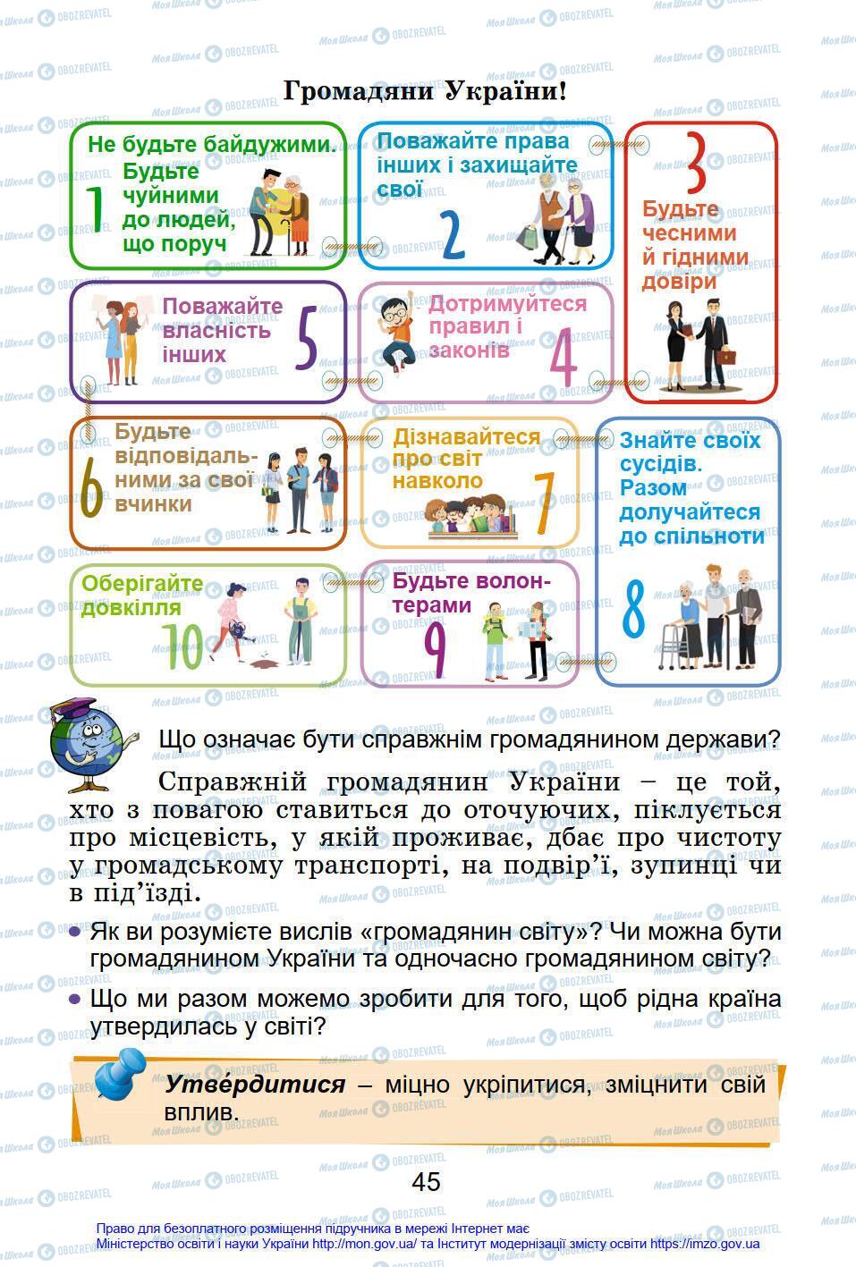 Підручники Я у світі 4 клас сторінка 45