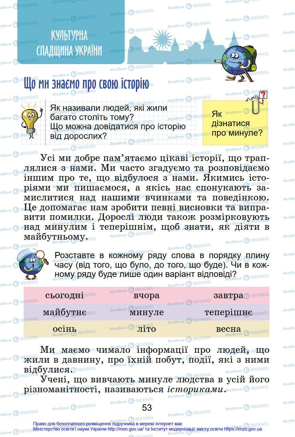 Підручники Я у світі 4 клас сторінка 53