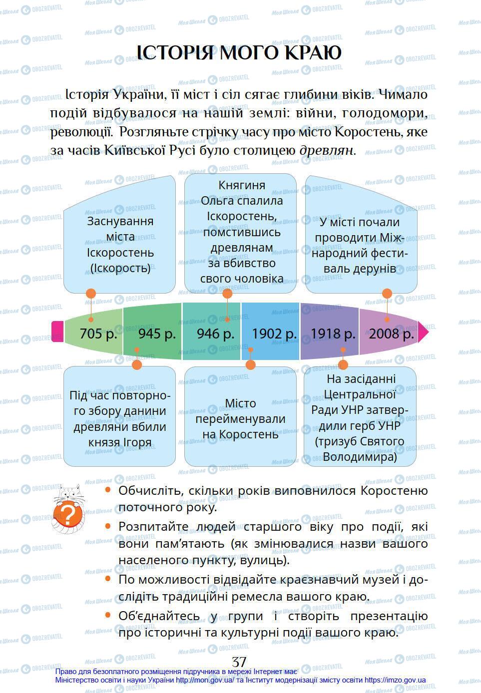 Підручники Я у світі 4 клас сторінка 37