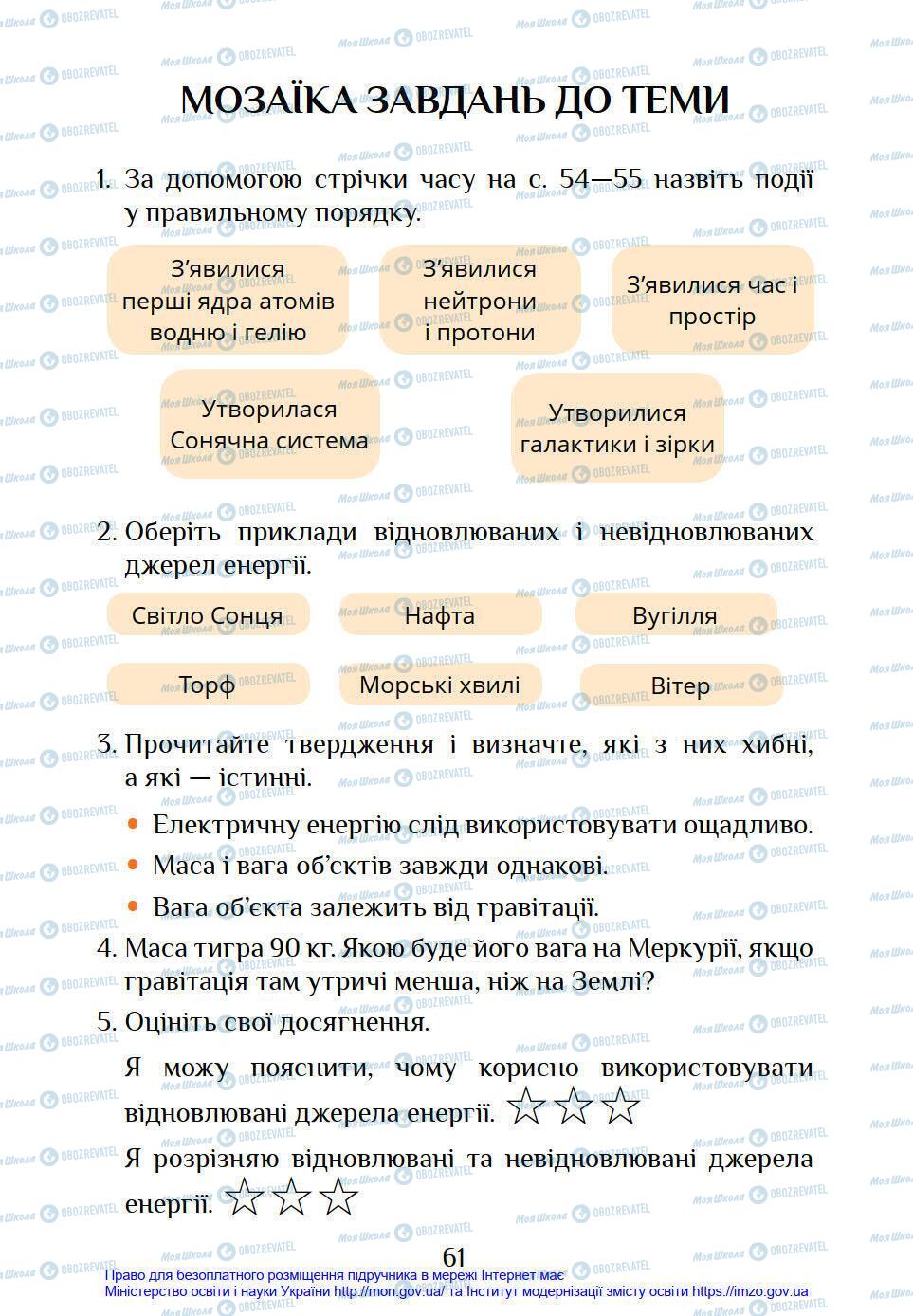 Підручники Я у світі 4 клас сторінка 61