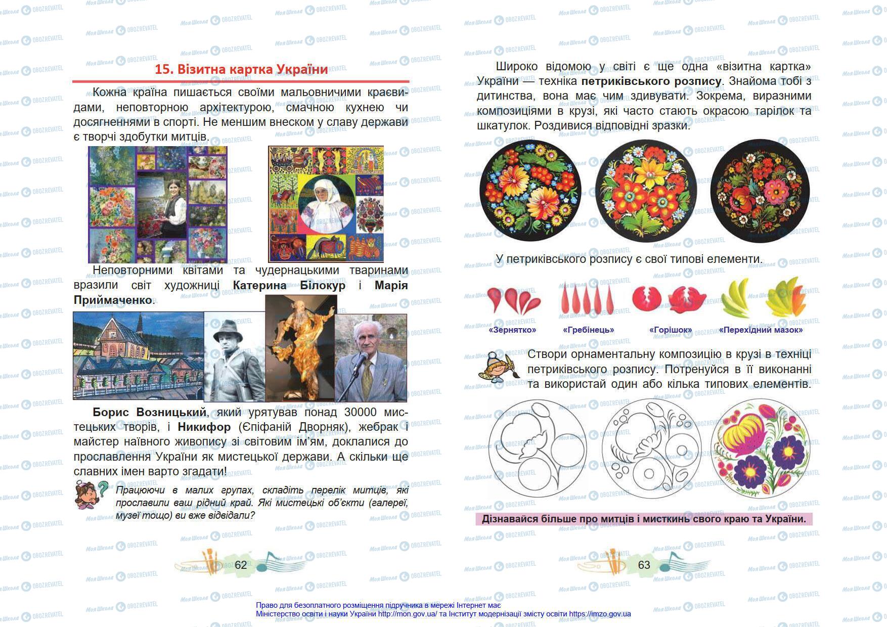Підручники Мистецтво 4 клас сторінка 62-63