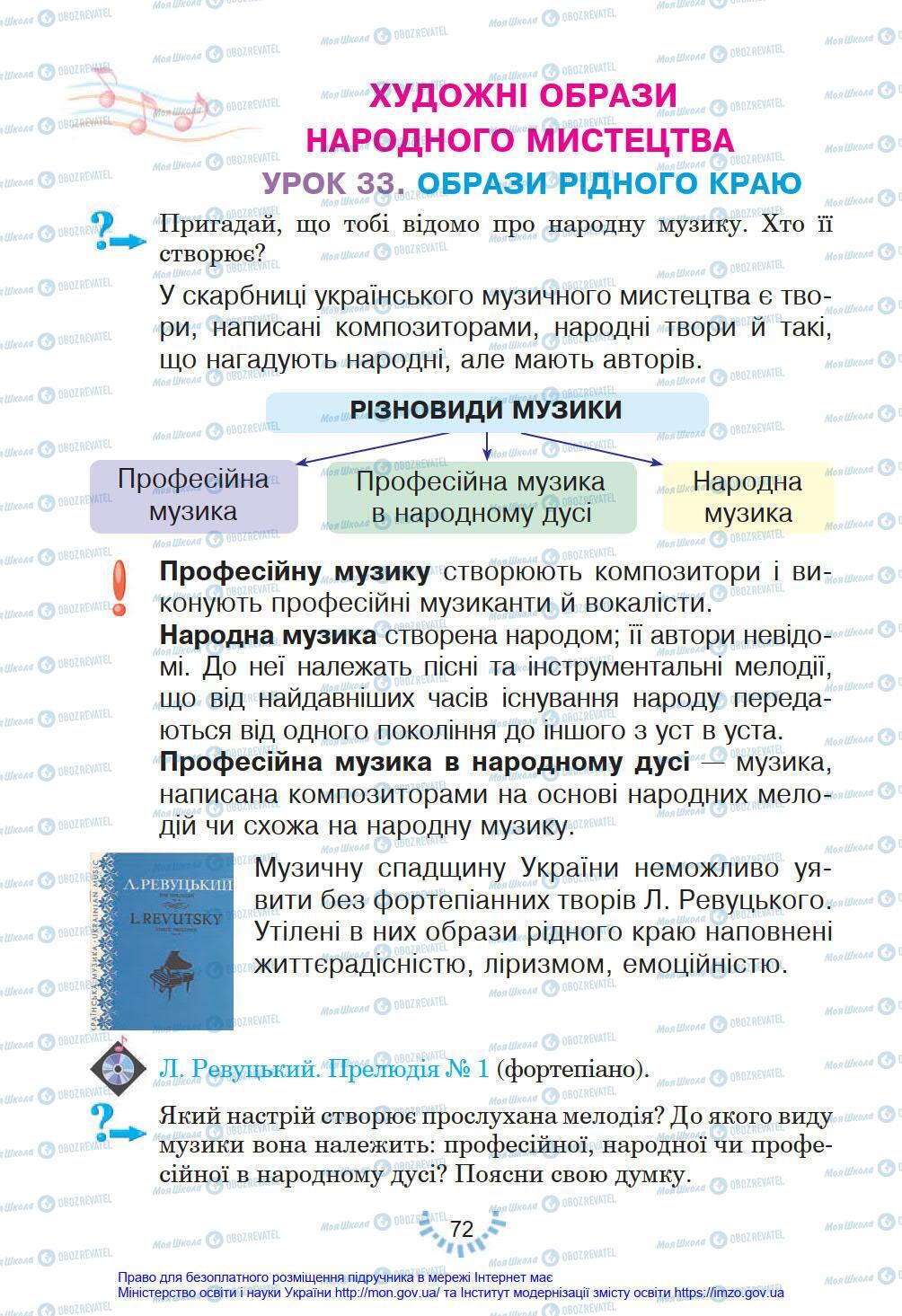 Підручники Мистецтво 4 клас сторінка 72