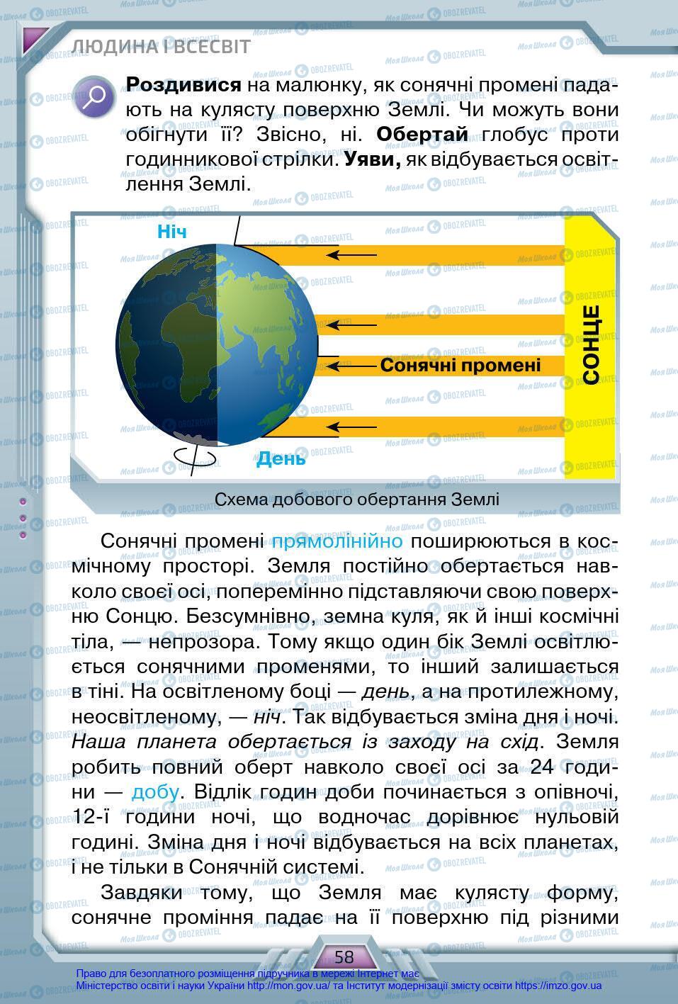 Підручники Я у світі 4 клас сторінка 58