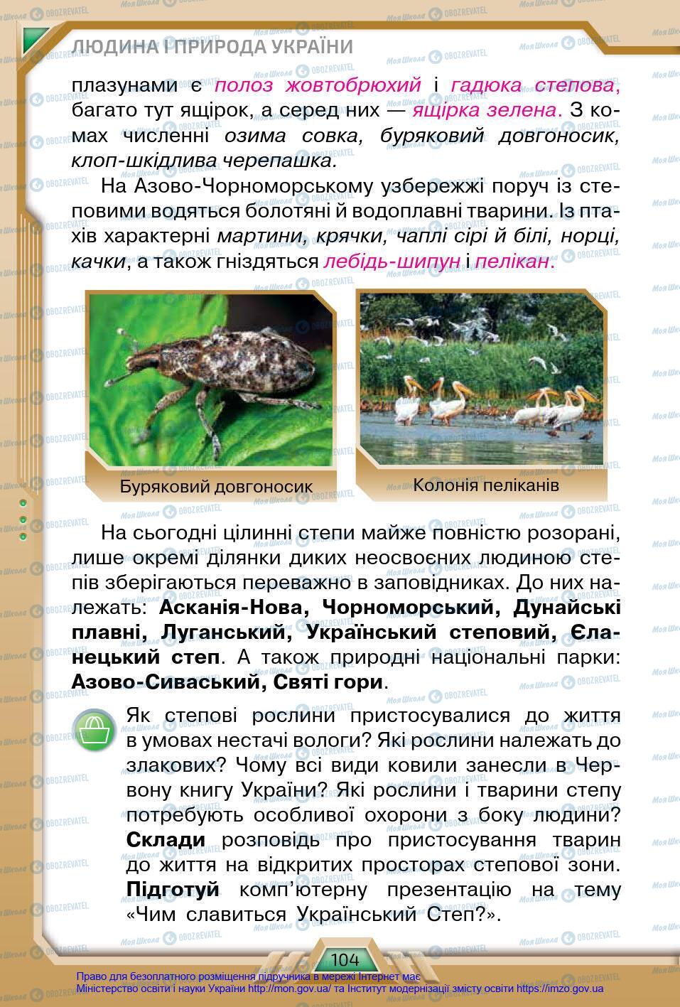 Підручники Я у світі 4 клас сторінка 104