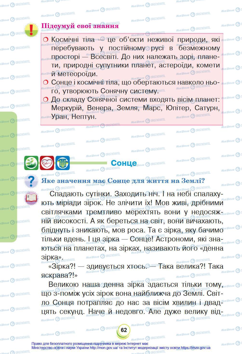 Підручники Я у світі 4 клас сторінка 62