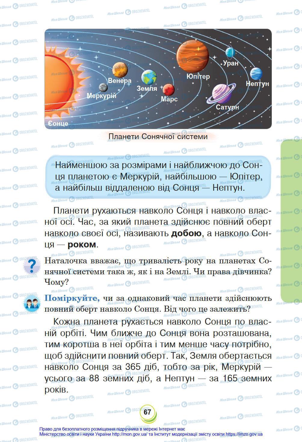 Підручники Я у світі 4 клас сторінка 67