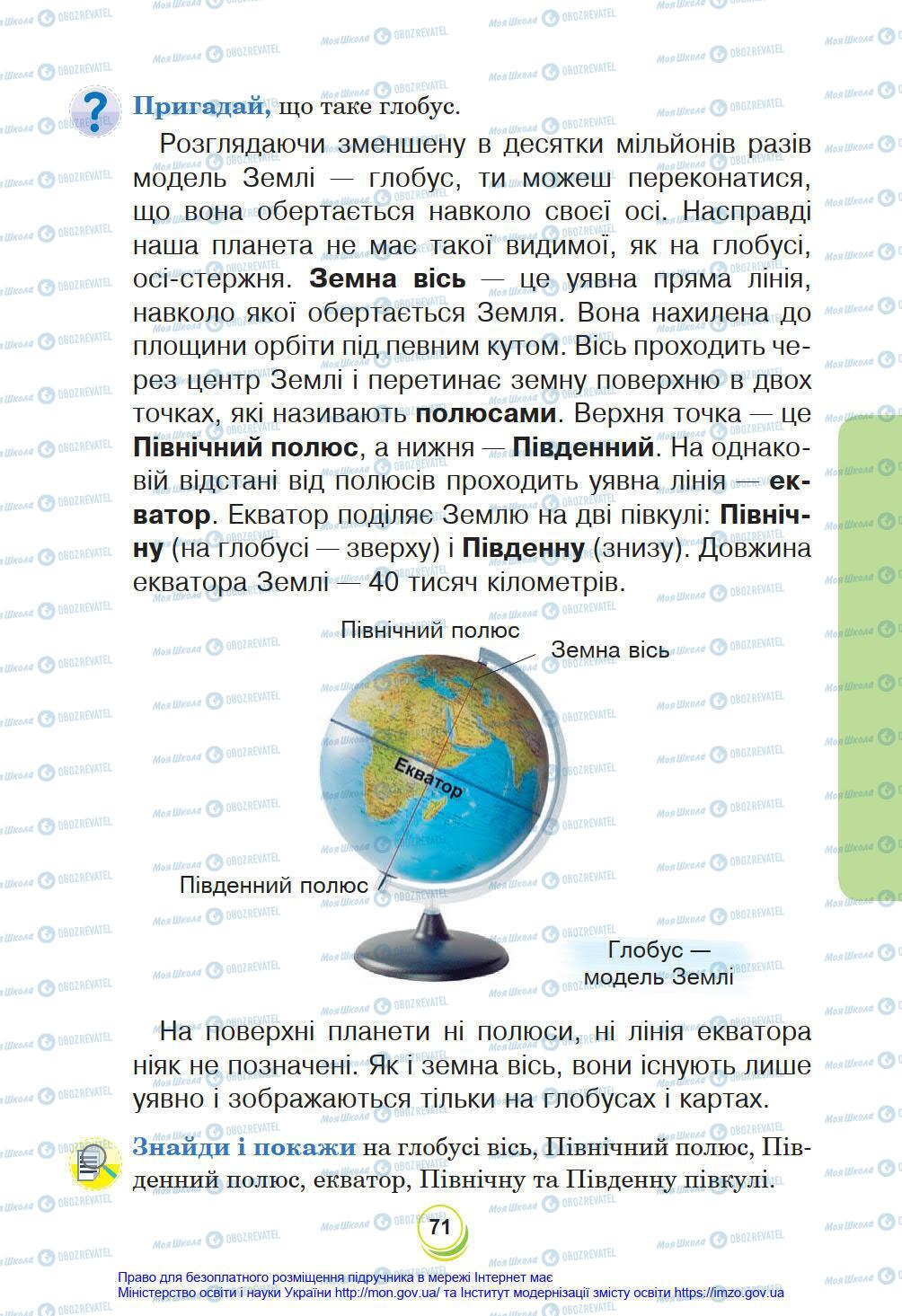 Підручники Я у світі 4 клас сторінка 71