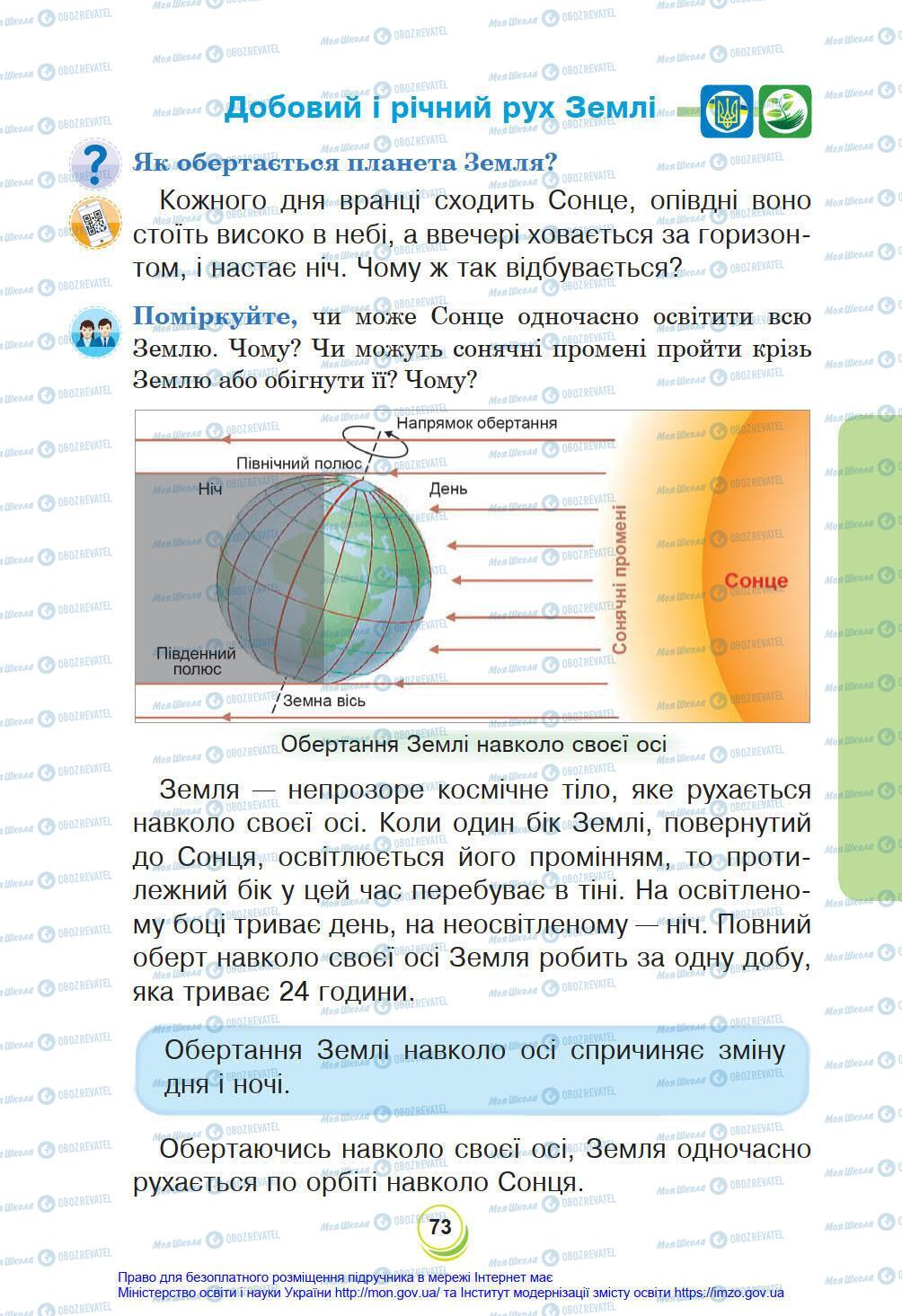 Підручники Я у світі 4 клас сторінка 73