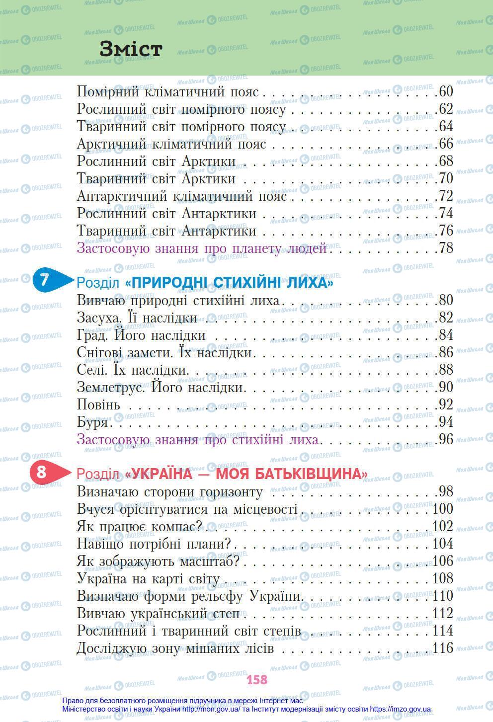 Підручники Я у світі 4 клас сторінка 158