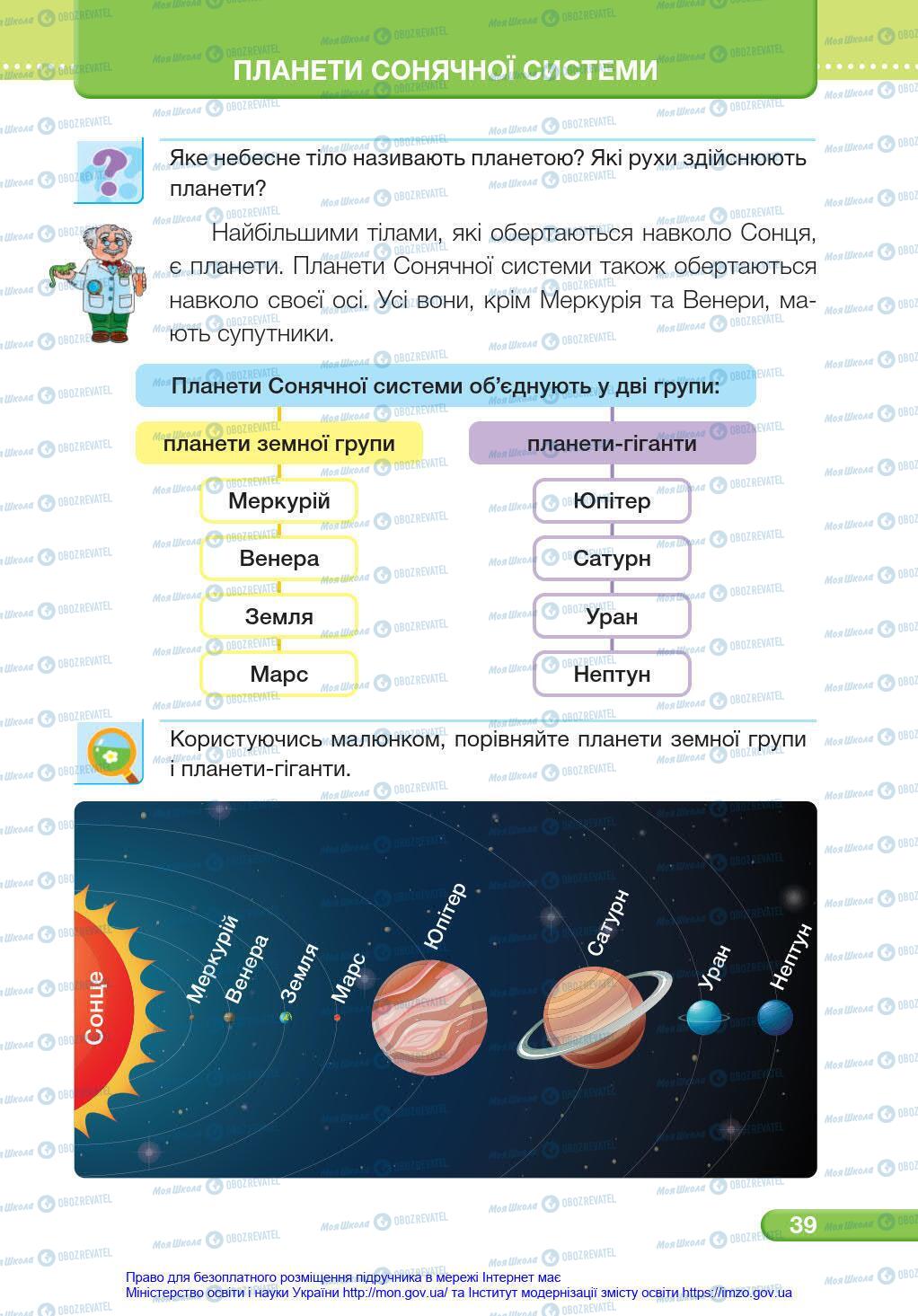 Підручники Я у світі 4 клас сторінка 39