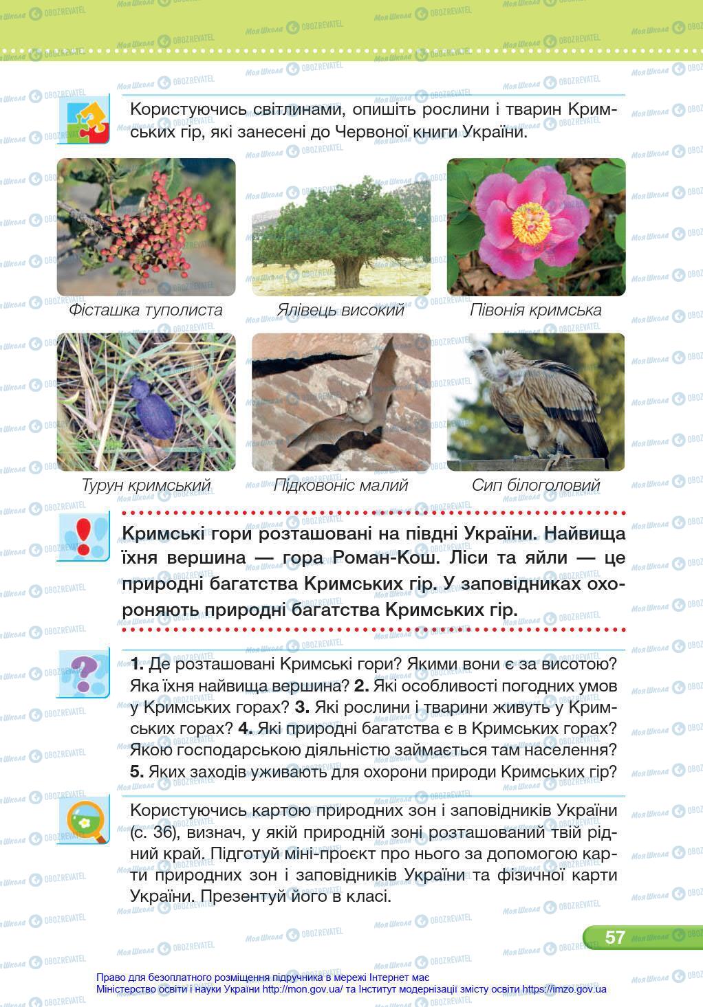 Підручники Я у світі 4 клас сторінка 57