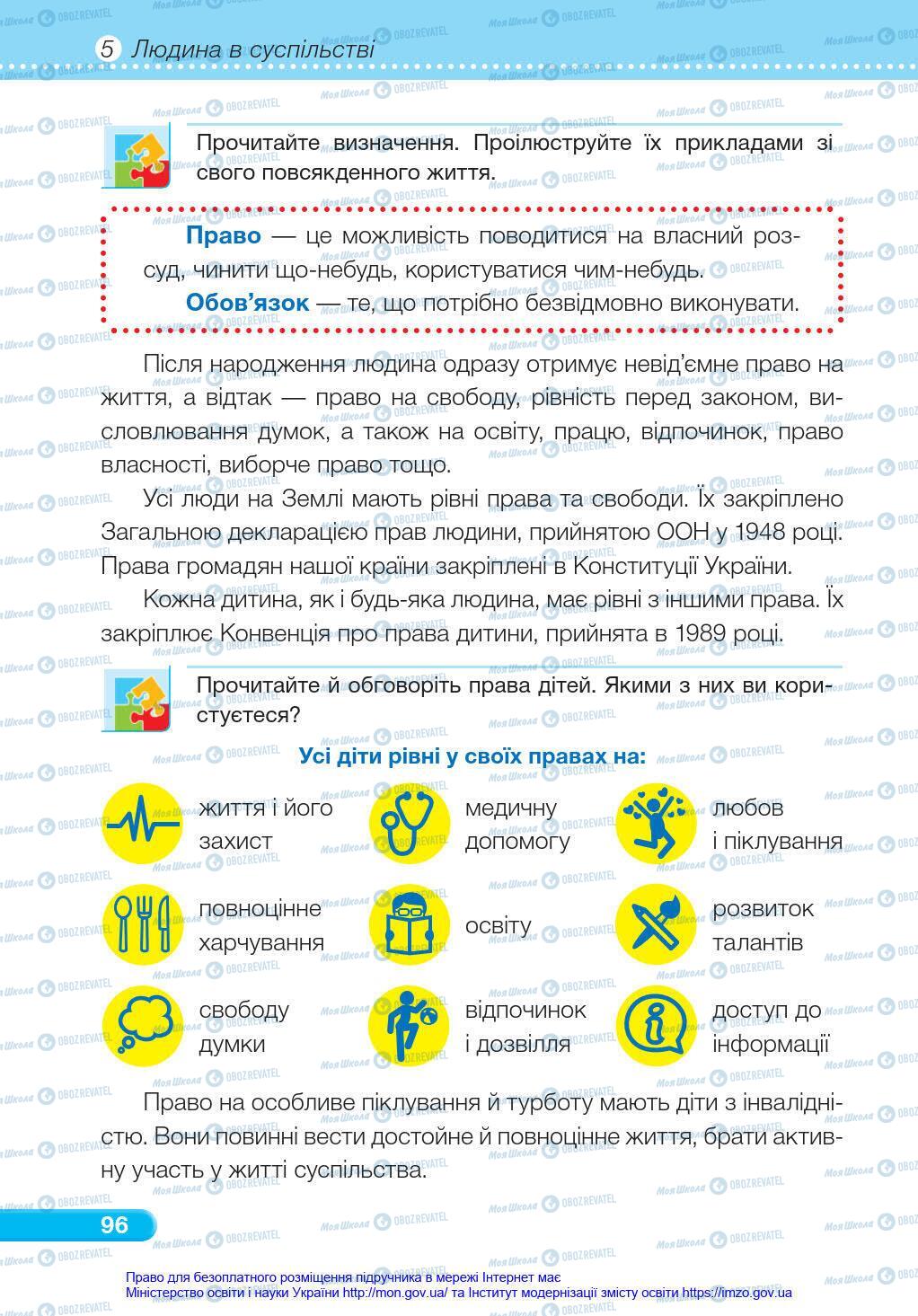 Підручники Я у світі 4 клас сторінка 96