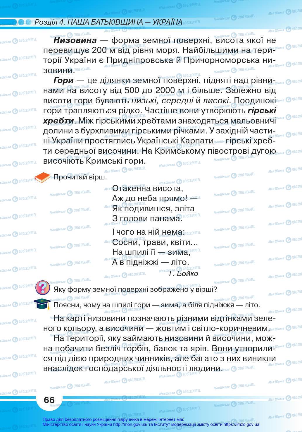 Підручники Я у світі 4 клас сторінка 66