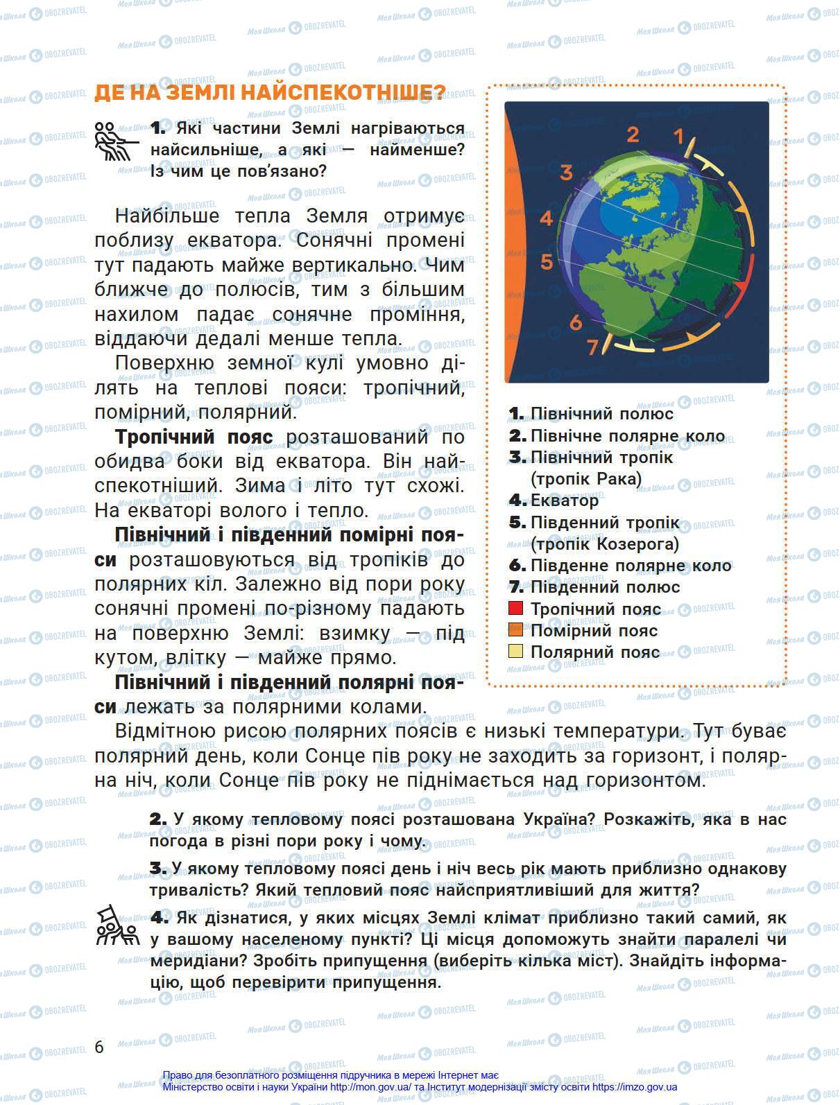 Підручники Я у світі 4 клас сторінка 6