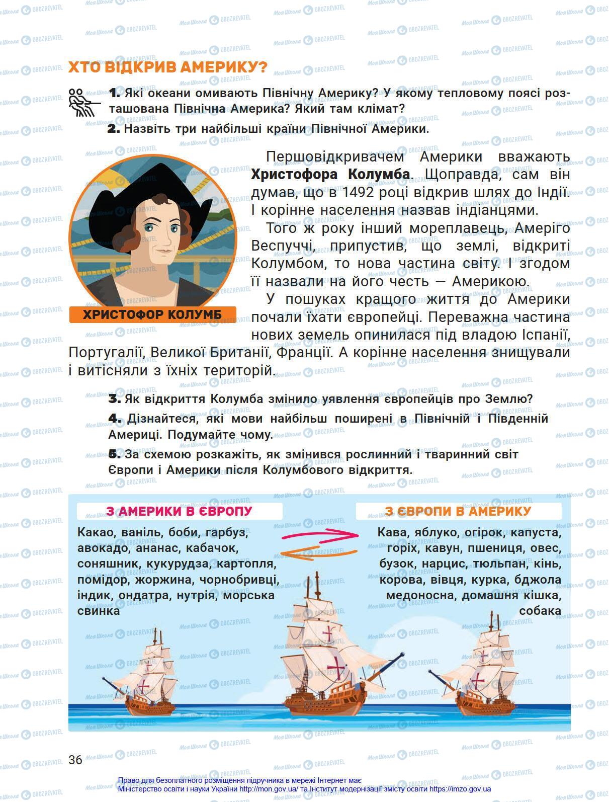 Підручники Я у світі 4 клас сторінка 36