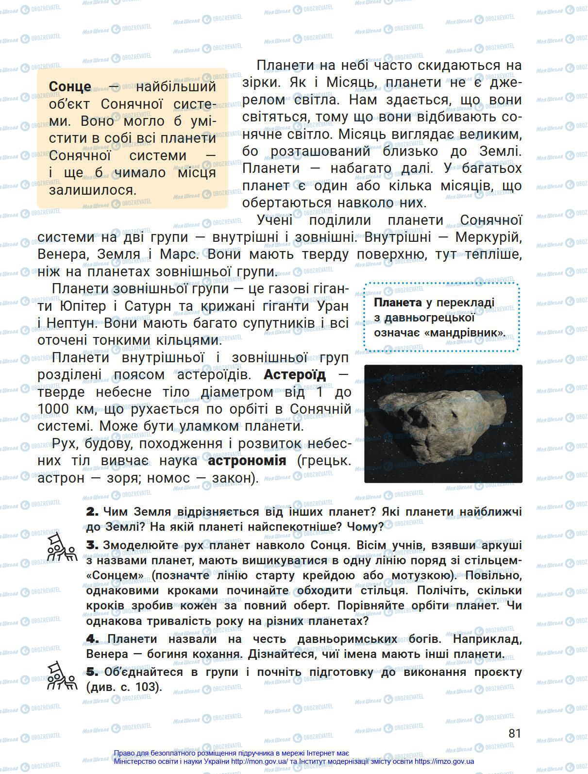 Підручники Я у світі 4 клас сторінка 81