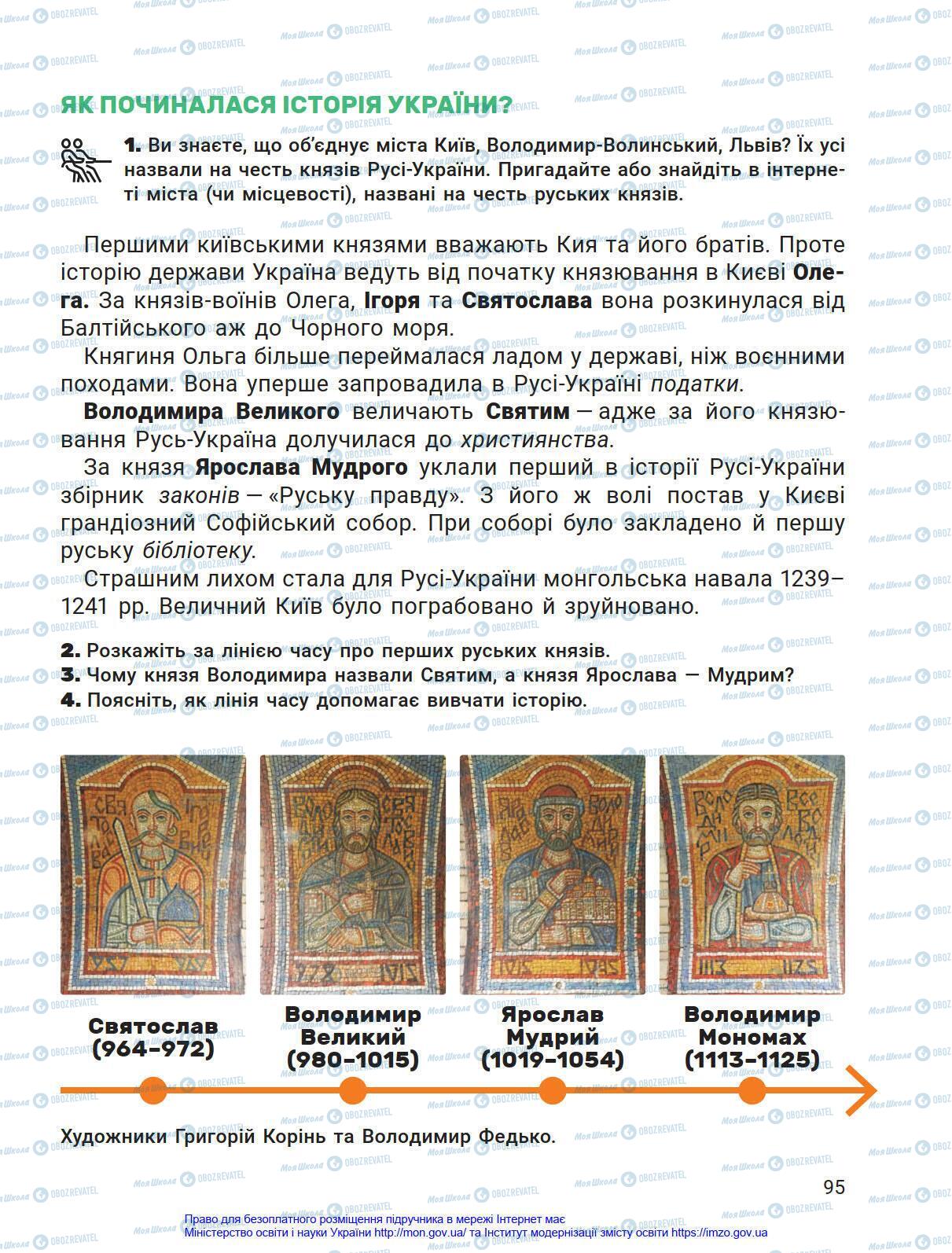 Підручники Я у світі 4 клас сторінка 95