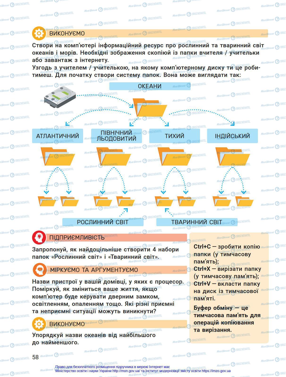 Підручники Інформатика 4 клас сторінка 58