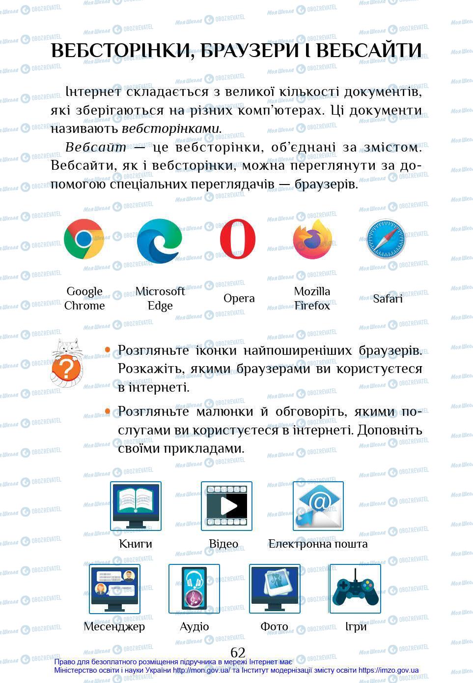 Підручники Інформатика 4 клас сторінка 62