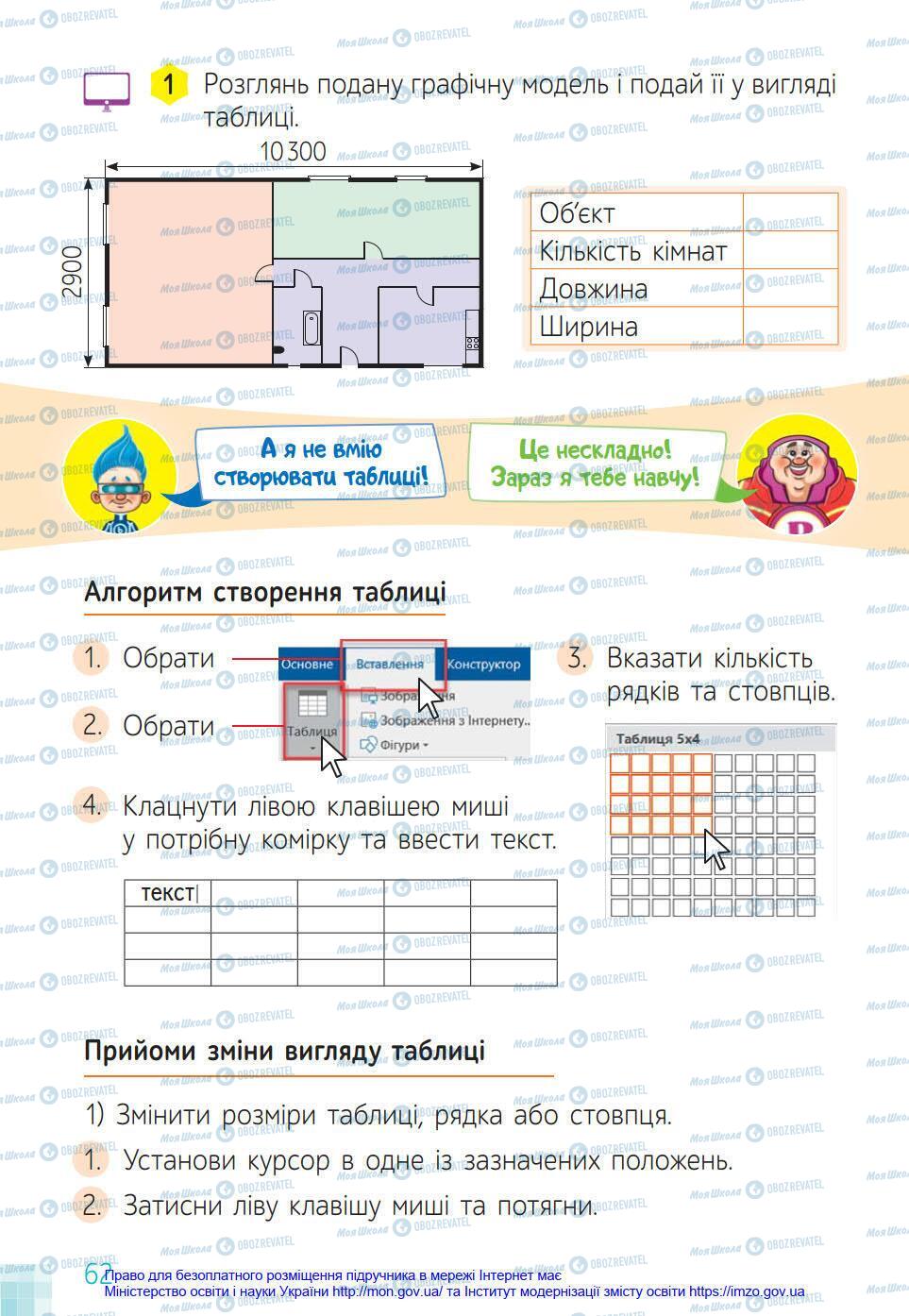 Підручники Інформатика 4 клас сторінка 62