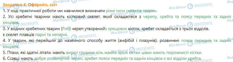 ГДЗ Біологія 7 клас сторінка Практична робота 5