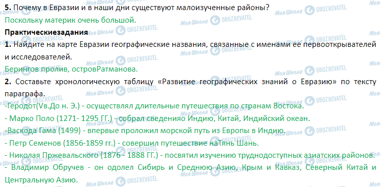 ГДЗ География 7 класс страница § 41. Исследование и освоение материка