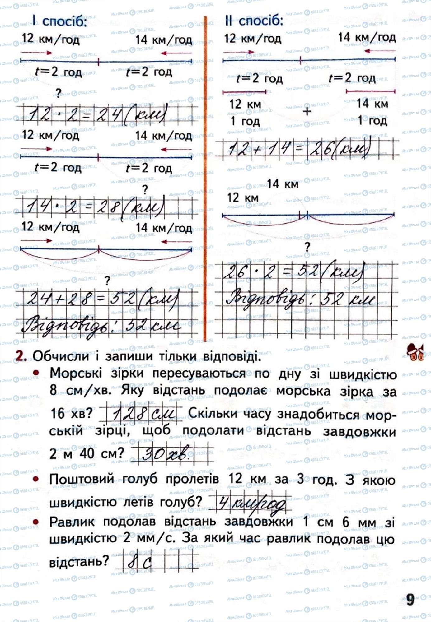 ГДЗ Математика 4 клас сторінка Сторінка 9