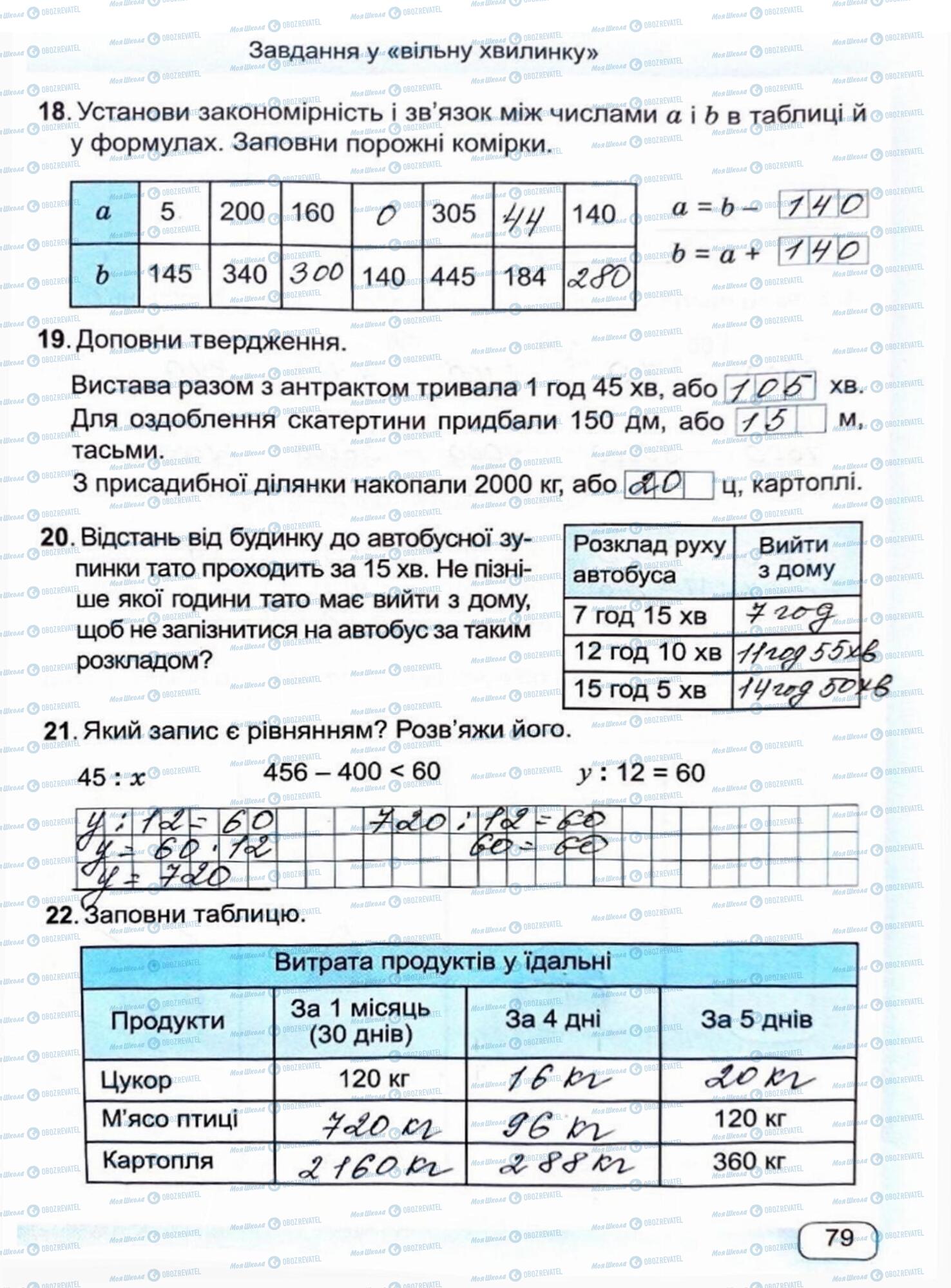 ГДЗ Математика 4 клас сторінка Сторінка 79