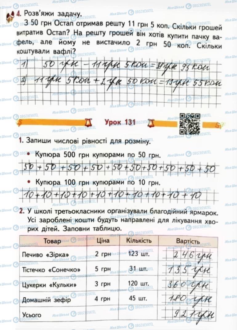 ГДЗ Математика 3 клас сторінка Сторінка 93