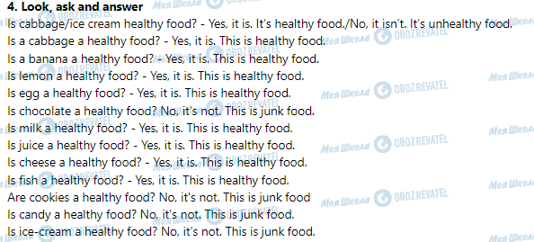 ГДЗ Англійська мова 3 клас сторінка Lessons 5-6. Is It Healthy or Unhealthy Food?