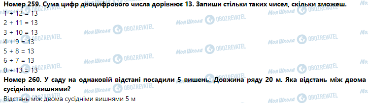 ГДЗ Математика 3 клас сторінка Номер 251-260