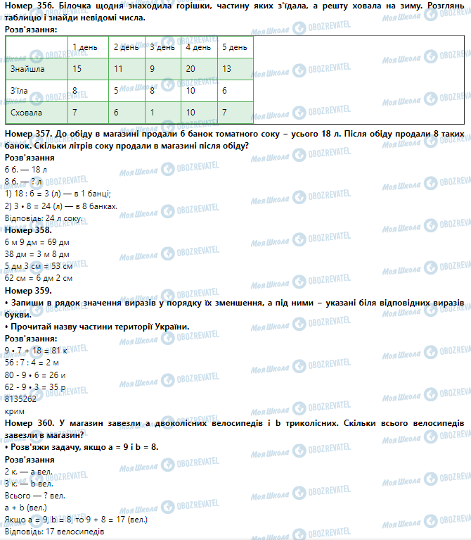 ГДЗ Математика 3 класс страница Номер 351-360