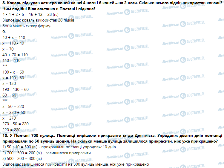ГДЗ Математика 3 клас сторінка Урок 55. Додавання і віднімання круглих чисел