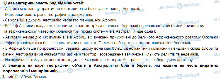 ГДЗ География 7 класс страница § 25. Географічне положення та берегова лінія Австралії. Історія відкриття й заселення материка