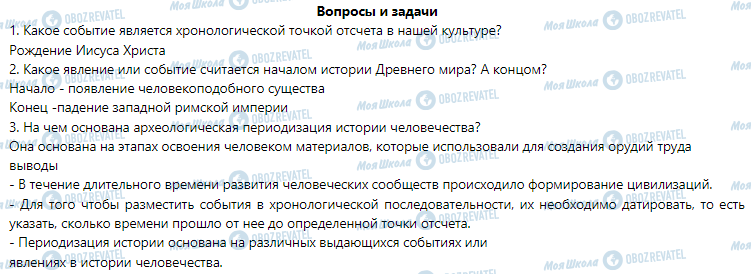 ГДЗ История 6 класс страница Введение