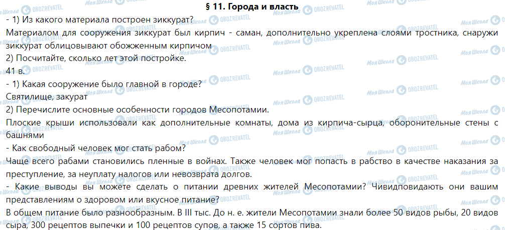 ГДЗ Історія 6 клас сторінка § 11. Города и власть