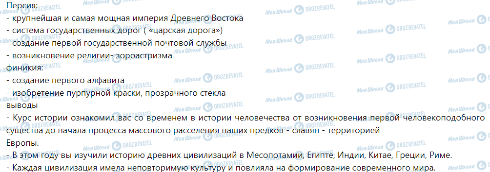 ГДЗ Історія 6 клас сторінка § 54. Вклад древних цивилизаций, культур, народов в истории человечества