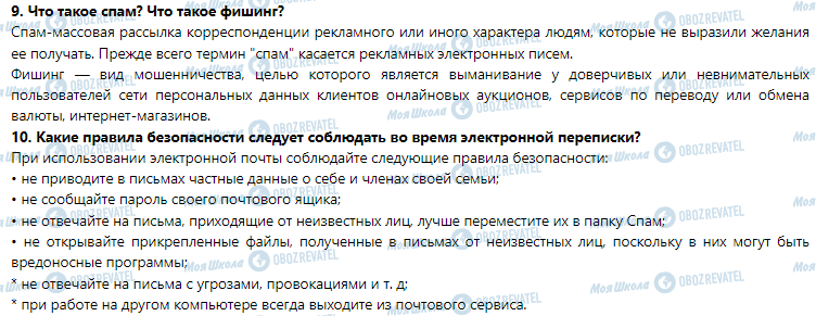 ГДЗ Інформатика 7 клас сторінка 1.2. Операции с файлами и электронными письмами. Этикет и правила безопасной электронной переписки