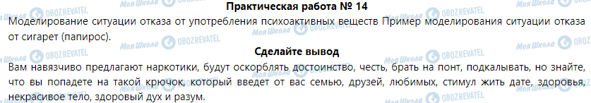 ГДЗ Основи здоров'я 6 клас сторінка Практическая работа  14