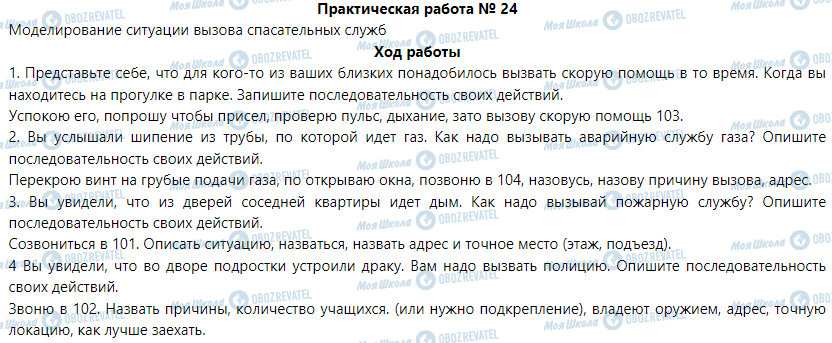 ГДЗ Основи здоров'я 6 клас сторінка Практическая работа  24