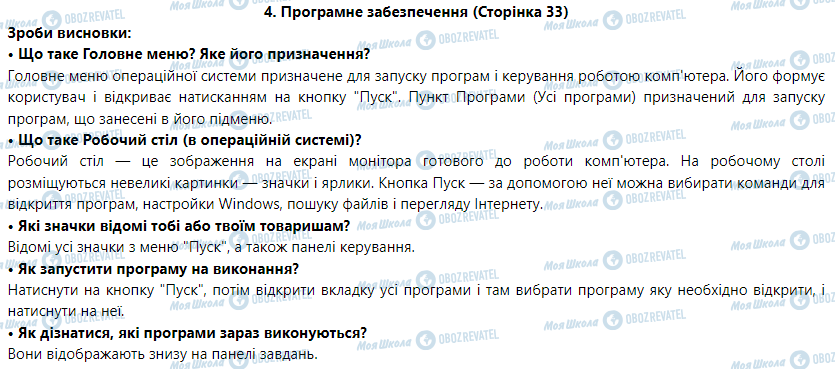 ГДЗ Інформатика 5 клас сторінка 4. Програмне забезпечення