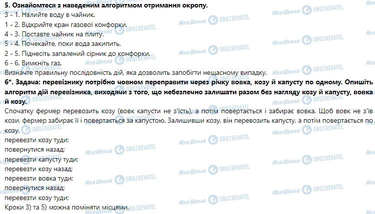 ГДЗ Информатика 5 класс страница § 16. Алгоритм та його властивості