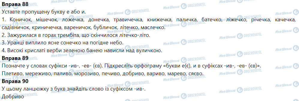 ГДЗ Українська мова 6 клас сторінка Вправа 81-90