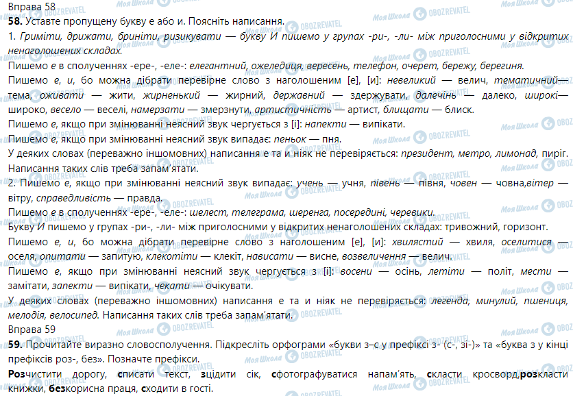 ГДЗ Українська мова 5 клас сторінка Вправа 55-65