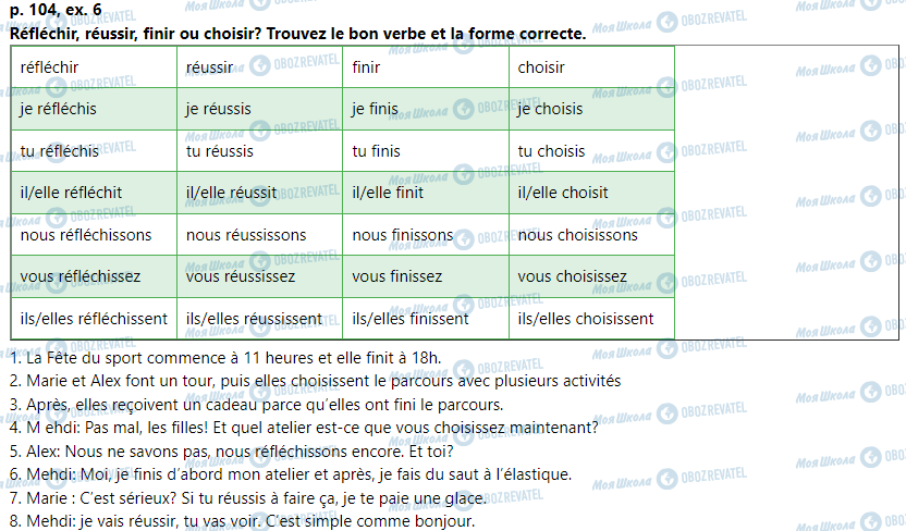 ГДЗ Французский язык 6 класс страница Atelier A 