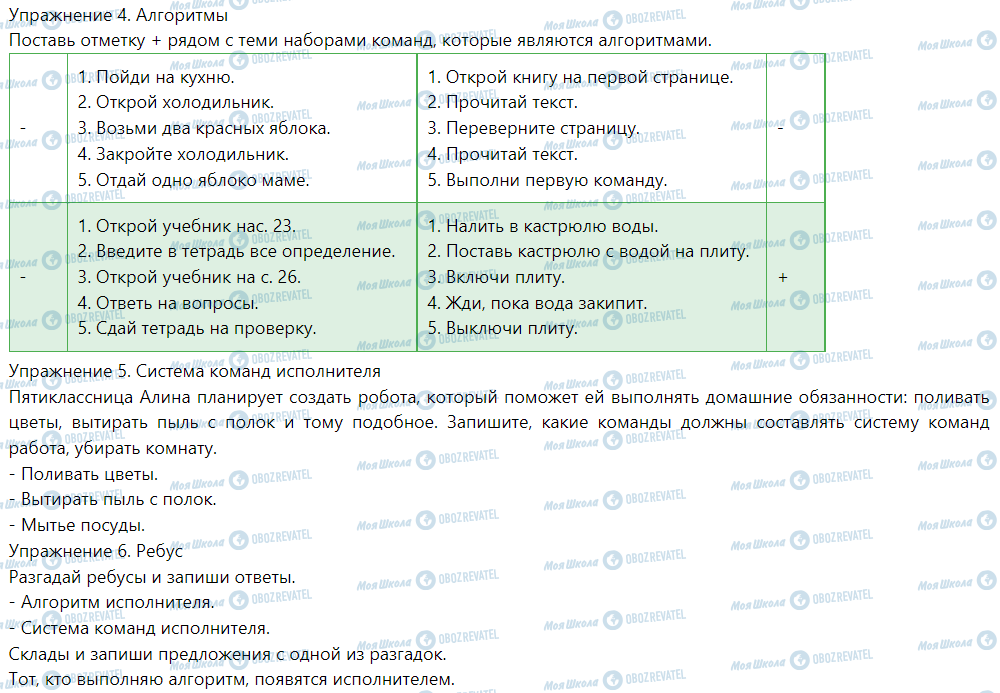 ГДЗ Информатика 5 класс страница 16. Алгоритмы и их исполнители