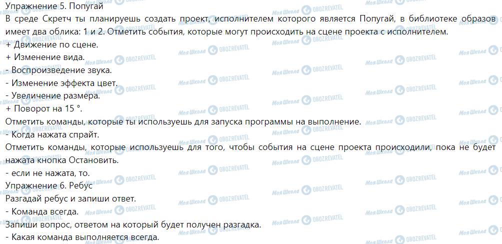 ГДЗ Інформатика 5 клас сторінка 21. Циклические алгоритмы