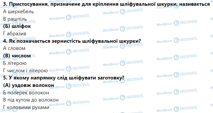 ГДЗ Трудовое обучение 5 класс страница § 11. Технологія шліфування деревних матеріалів